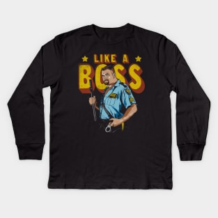 Big Boss Man Like A Boss Kids Long Sleeve T-Shirt